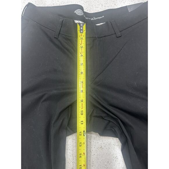 NWT Dickies Women Chino Pants Flex Twill Bootcut Stretch Slim Fit Black Sz 14R - Picture 5 of 10